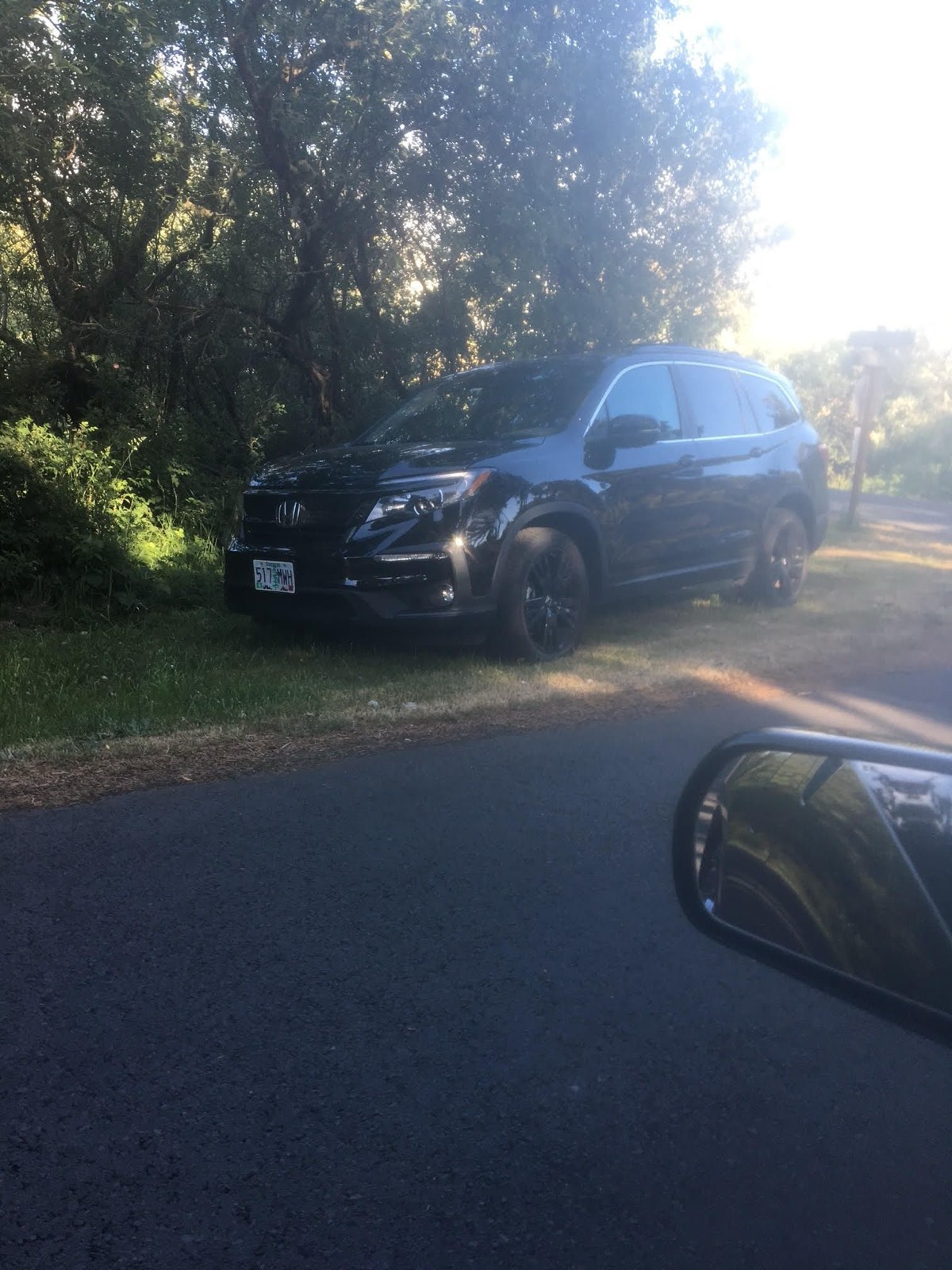 Cars from a rental parked in the street